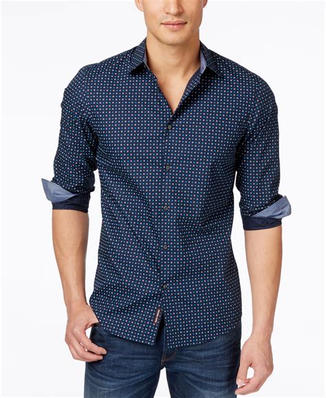 mens michael kors slim fit casual shirts|Michael Kors men's shirts clearance.